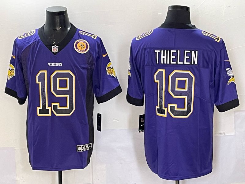 Men 2025 Minnesota Twins #19 Thielen Purple Nike Limited NFL Jersey style 032